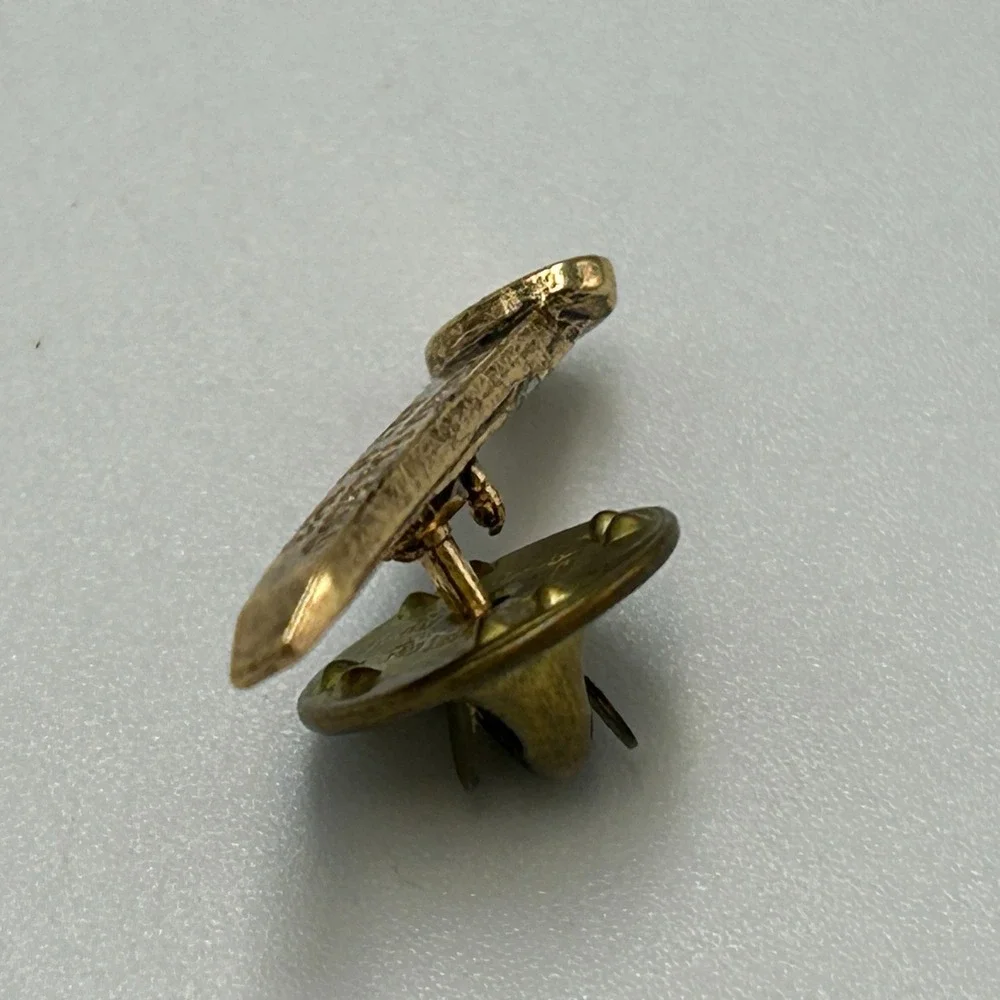 Vintage 1923 Alaska Railroad Last Spike Golden Hat Pin Tie Tac Collectible Train